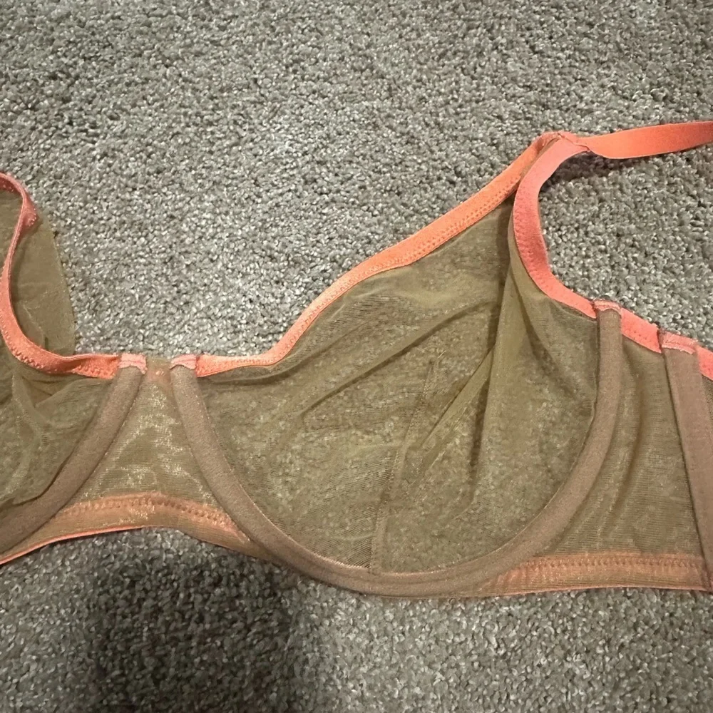 Fenty  Coral and Tan Bra